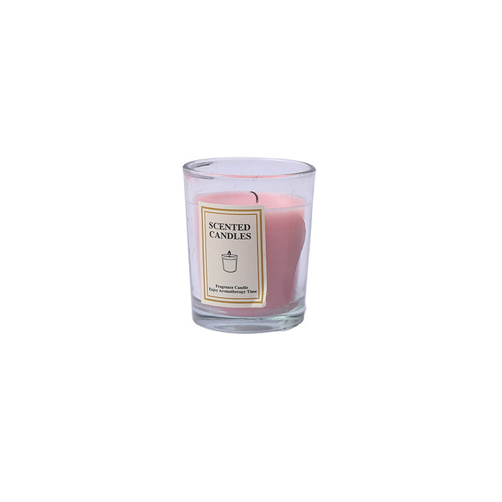 Scented Glass Jar Aromatherapy Candle with Frosted Holder and Cotton Wick