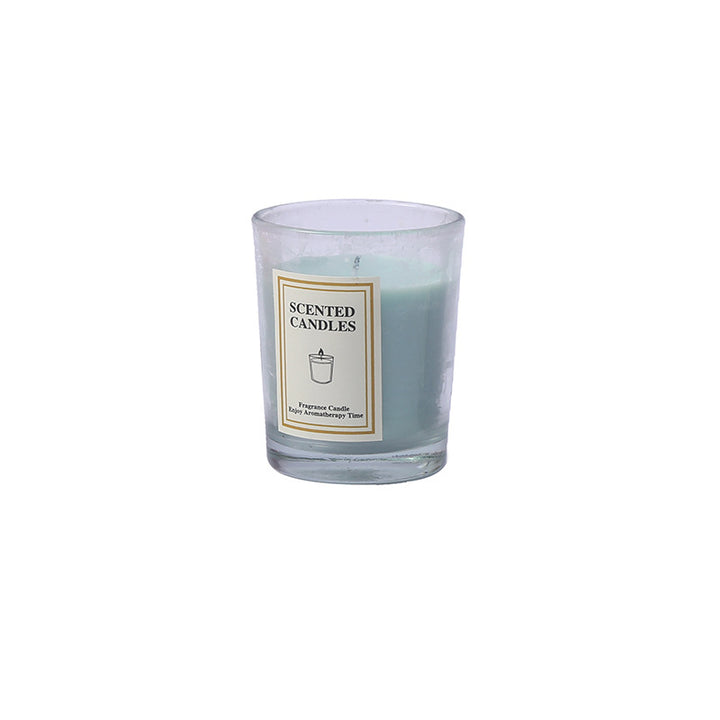 Scented Glass Jar Aromatherapy Candle with Frosted Holder and Cotton Wick