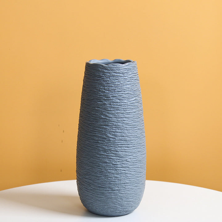 Elegant Textured Ceramic Flower Vase Kalsten 1790310357