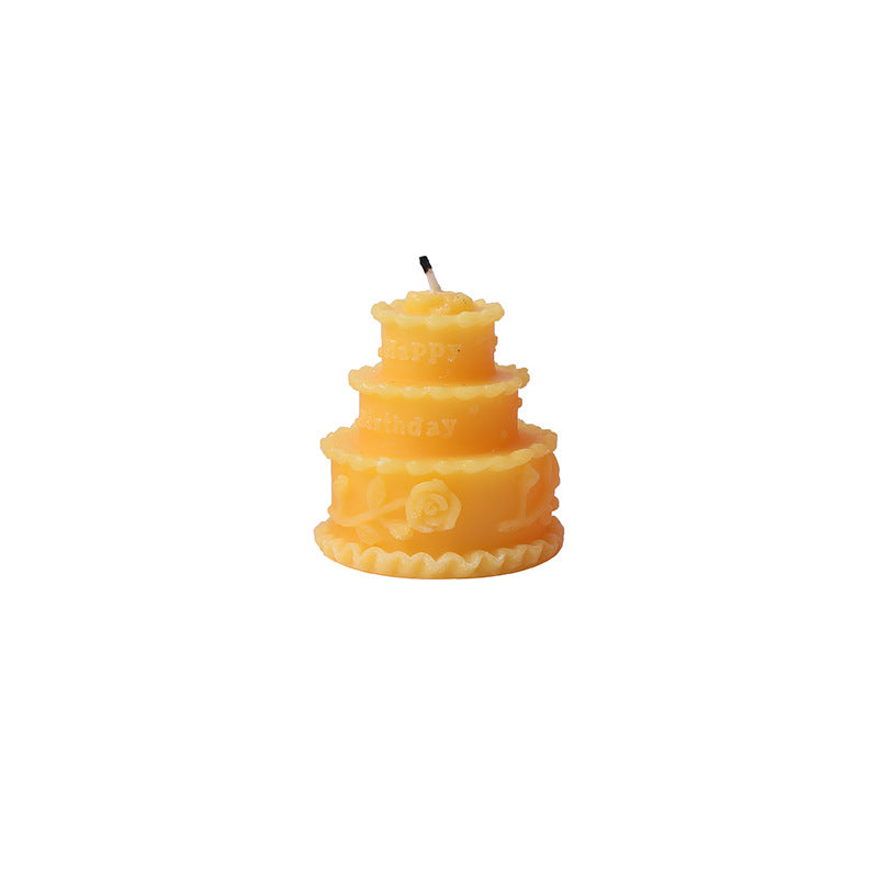 Geometric Bubble-Cube Sculptural Tabletop Wax Candle
