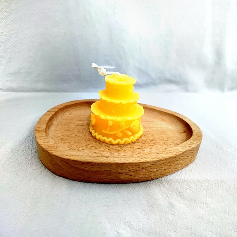 Decorative Realistic Lemon-Shaped Scented Soy Candle with Cotton Wick