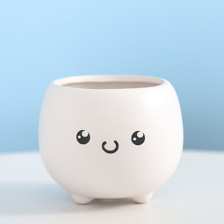 Cute Smiling Ceramic Planter Kalsten