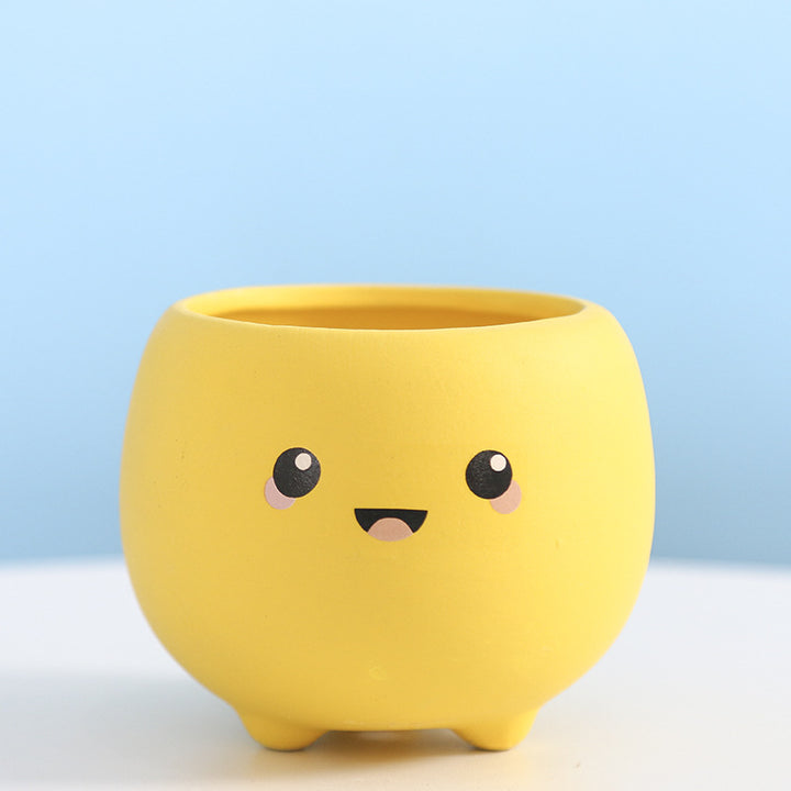 Cute Smiling Ceramic Planter Kalsten