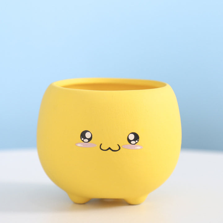 Cute Smiling Ceramic Planter Kalsten