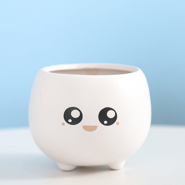 Cute Smiling Ceramic Planter Kalsten