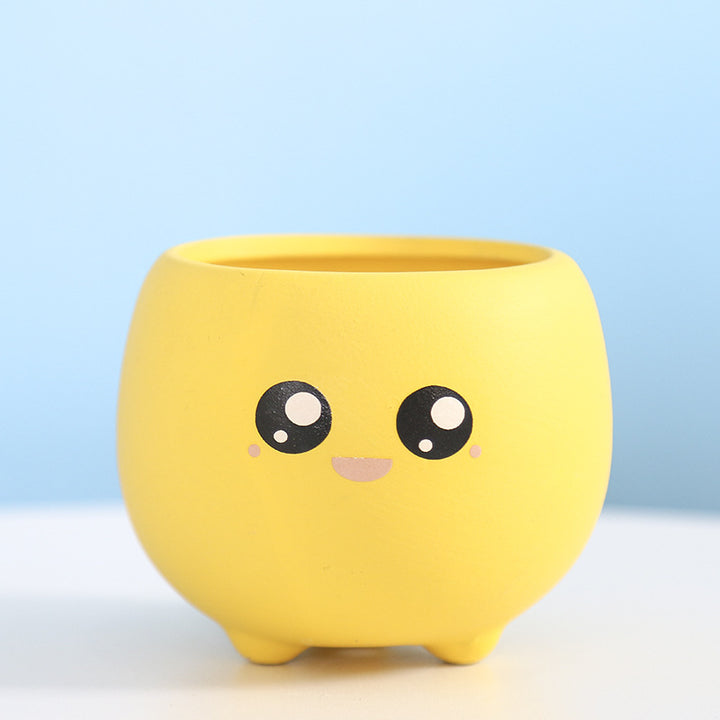 Cute Smiling Ceramic Planter Kalsten