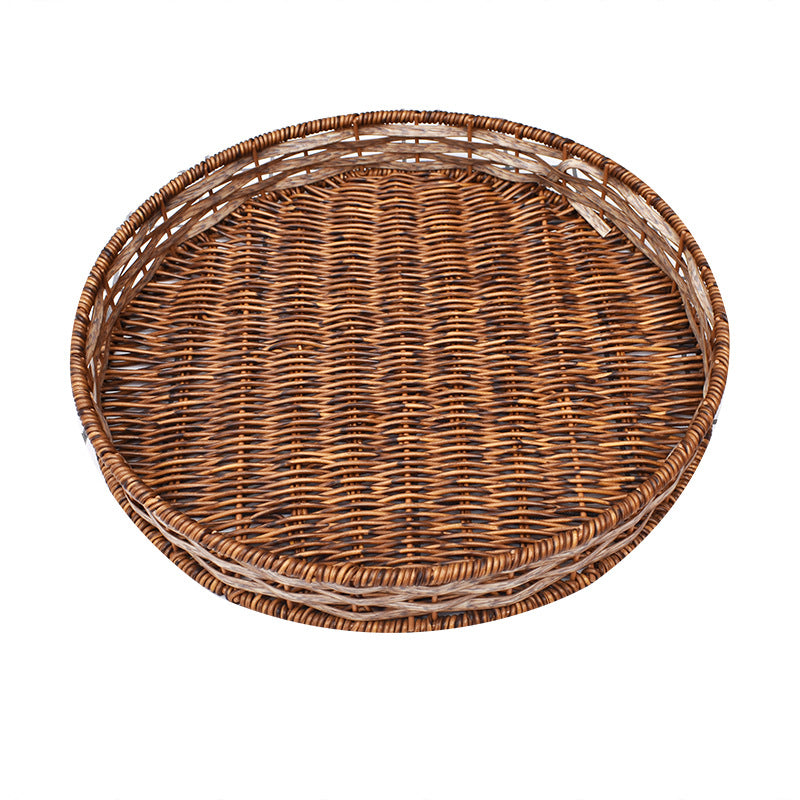 Handwoven Round Storage Tray Kalsten