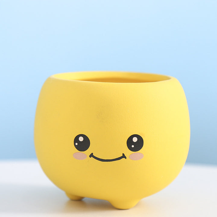 Cute Smiling Ceramic Planter Kalsten
