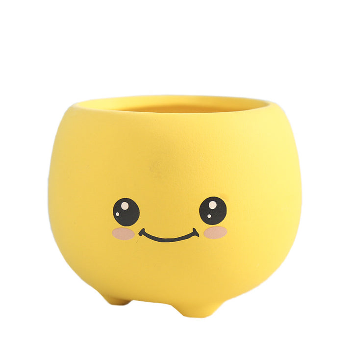 Cute Smiling Ceramic Planter Kalsten