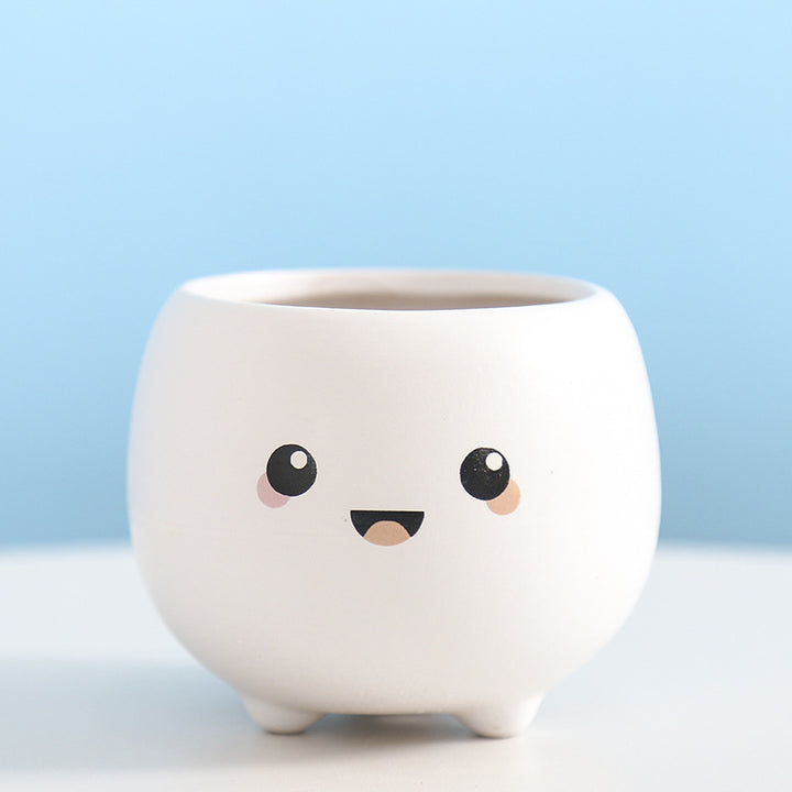Cute Smiling Ceramic Planter Kalsten
