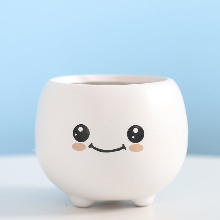 Cute Smiling Ceramic Planter Kalsten