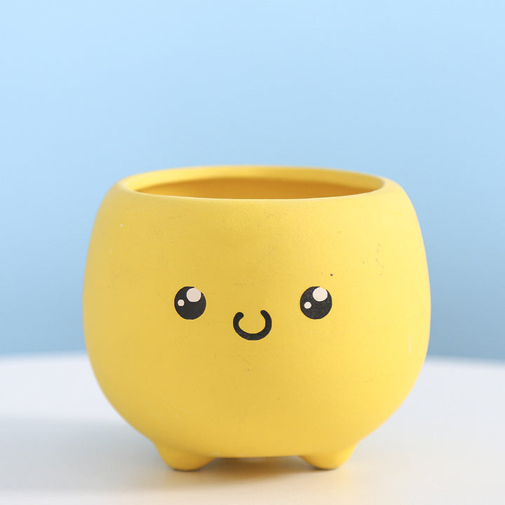 Cute Smiling Ceramic Planter Kalsten