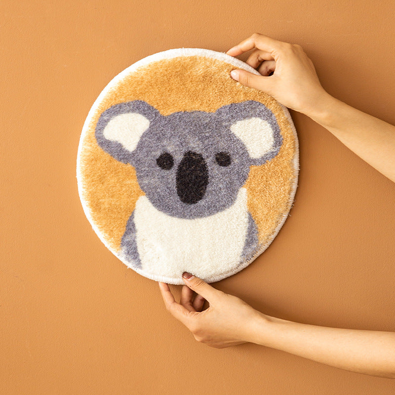Round microfiber coasters with cute animal motifs and non-slip backing Kalsten