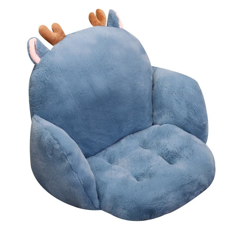 Cozy pet bed in paw design with raised edges and soft plush cover