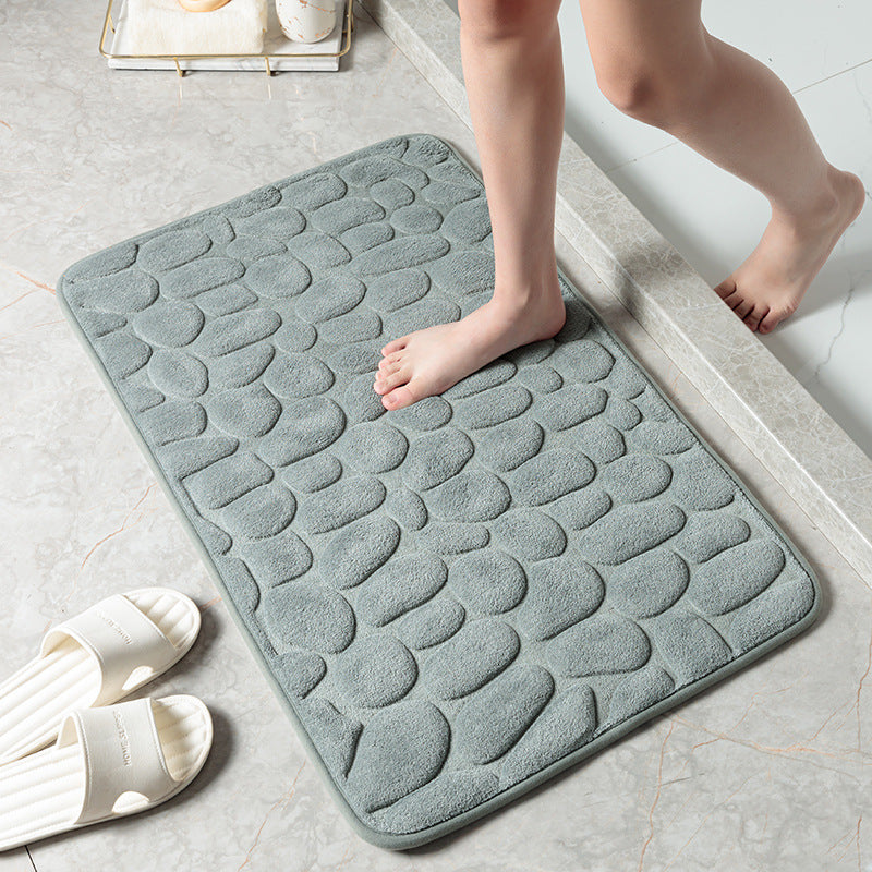 Textured Memory Foam Bath Mat Kalsten