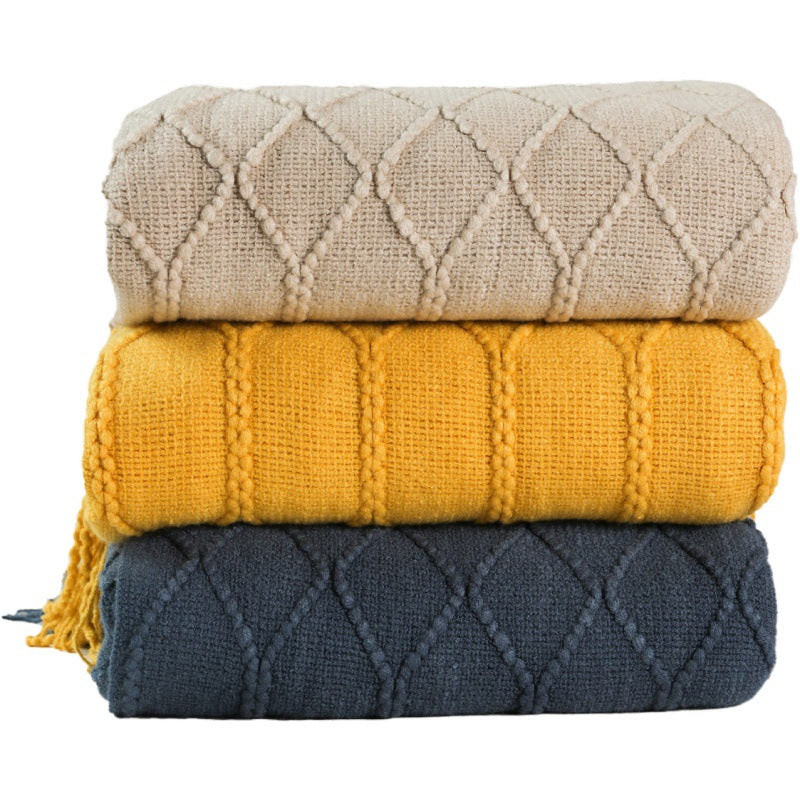 Ladies stylish throw blanket with textured design Kalsten