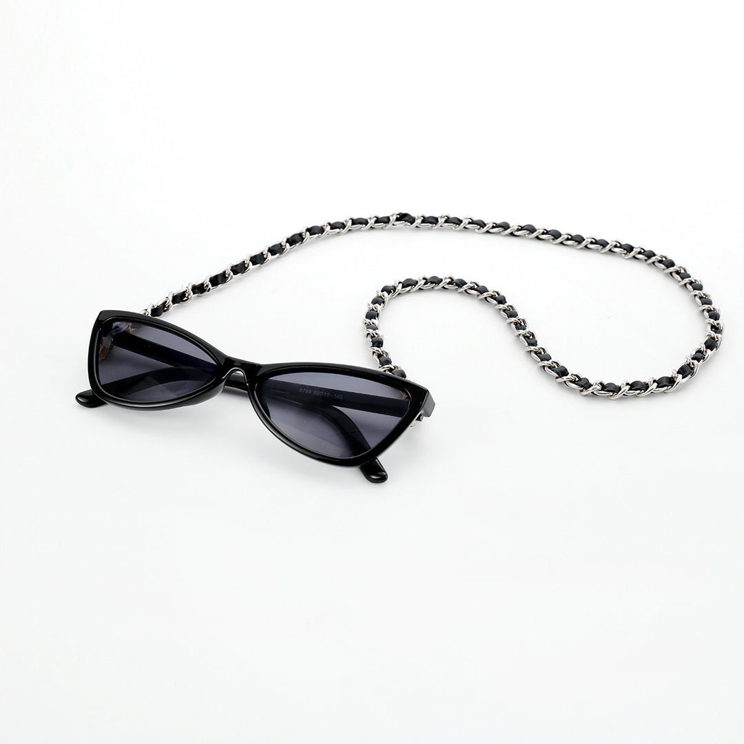 Fashionable Cat-Eye Sunglasses with Chain Strap Kalsten