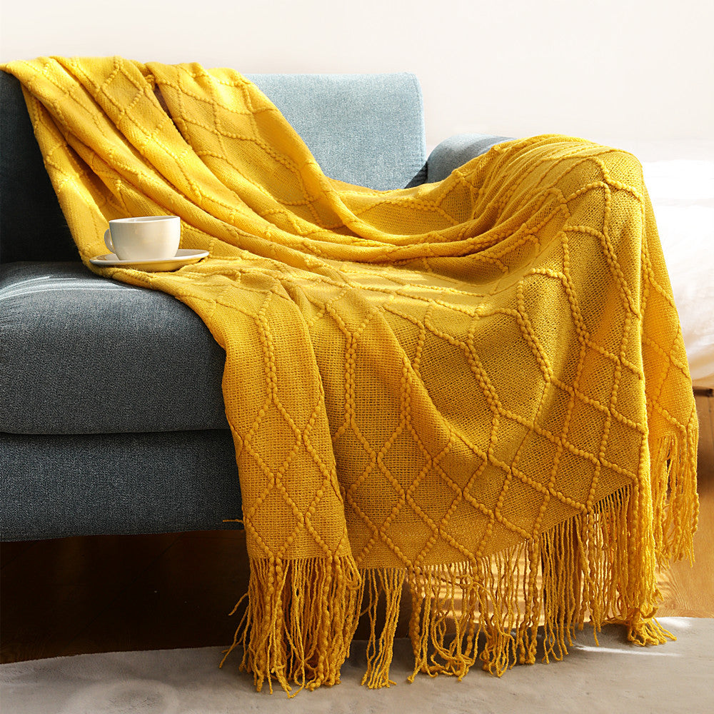 Ladies stylish throw blanket with textured design Kalsten
