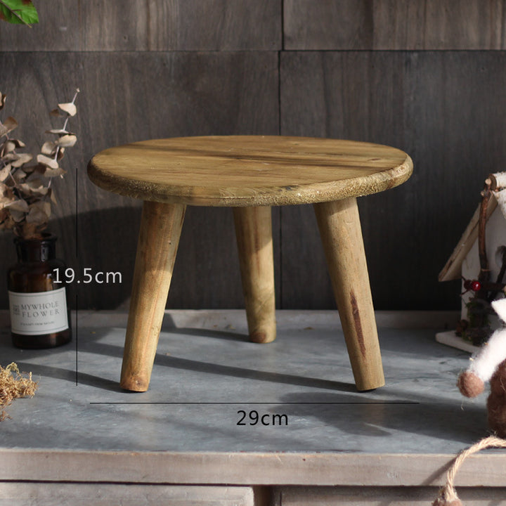 Stylish wooden footstool Kalsten