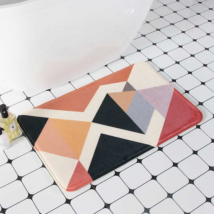 Contemporary Striped Bathroom Mat Kalsten