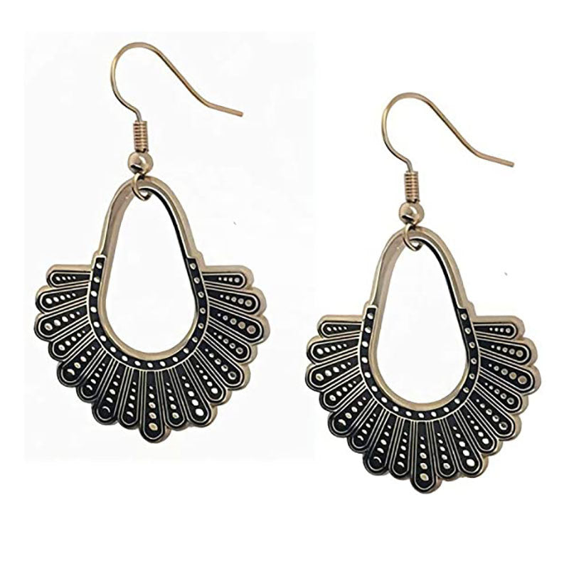 Bohemian Feather-Inspired Dangle Earrings Kalsten