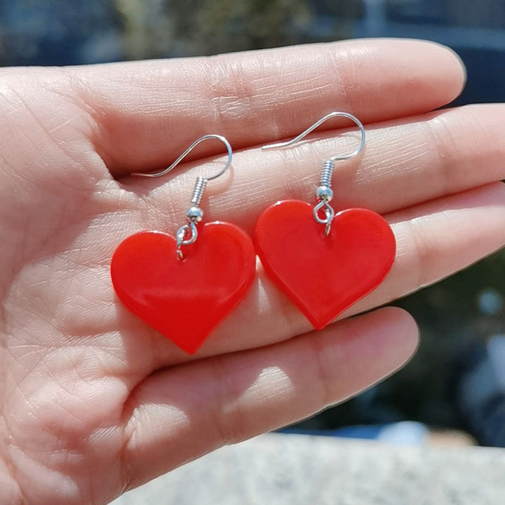 Charming Heart-Shaped Dangle Earrings Kalsten