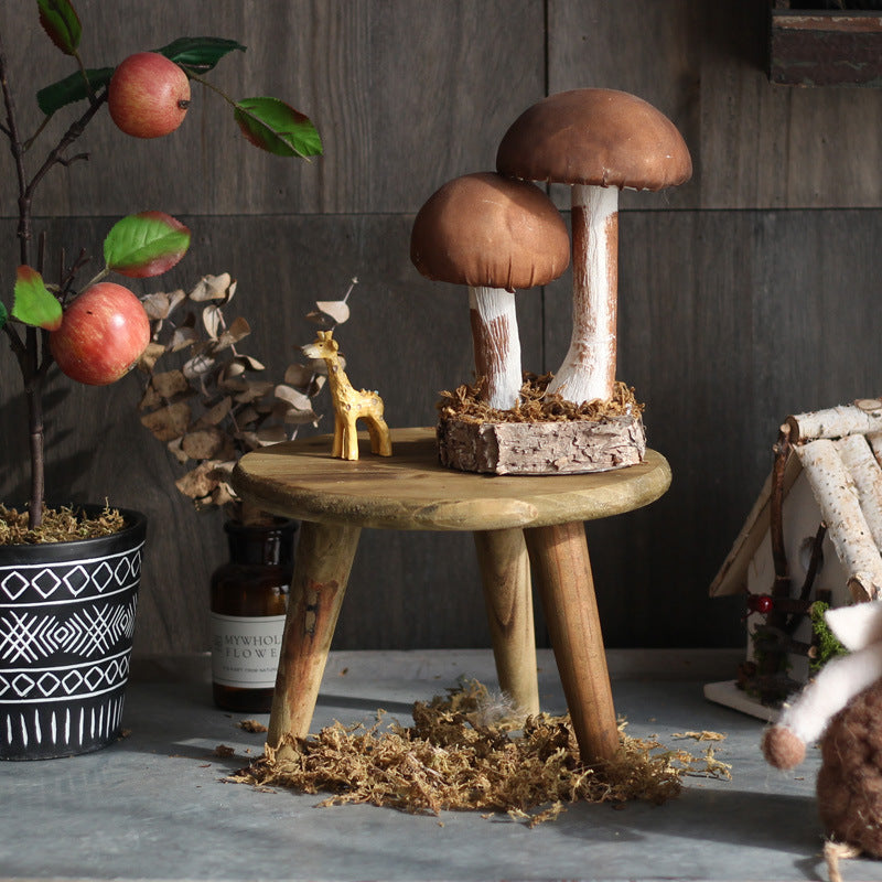 Stylish wooden footstool Kalsten