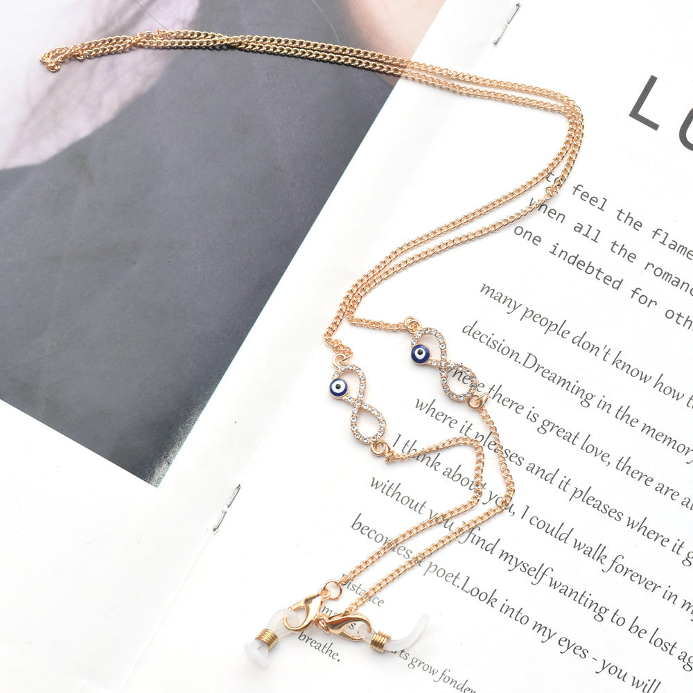 Elegant Eyewear Chain with Protective Charm Kalsten