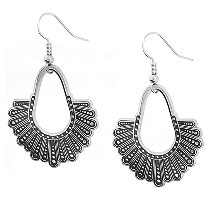 Bohemian Feather-Inspired Dangle Earrings Kalsten