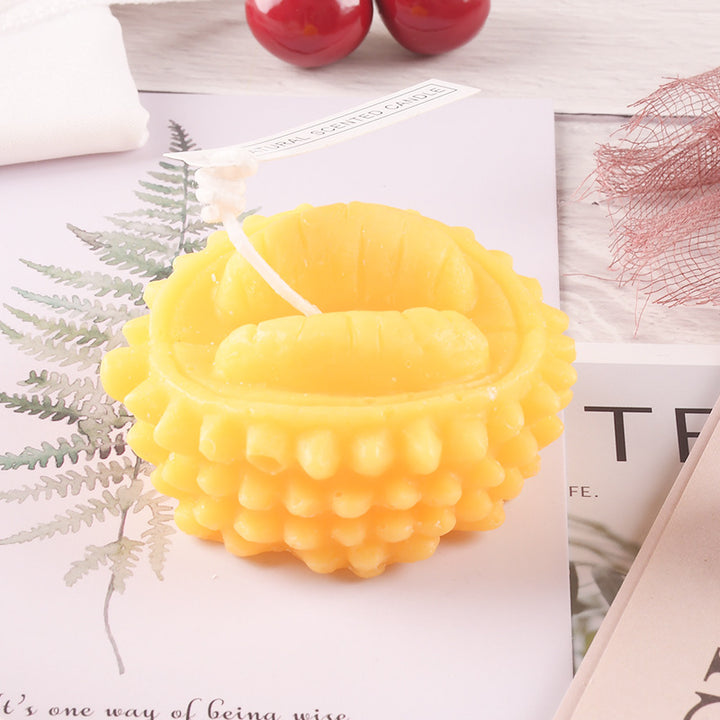 Novelty Corn-On-The-Cob Hand-Poured Soy Wax Decorative Candle with Cotton Wick