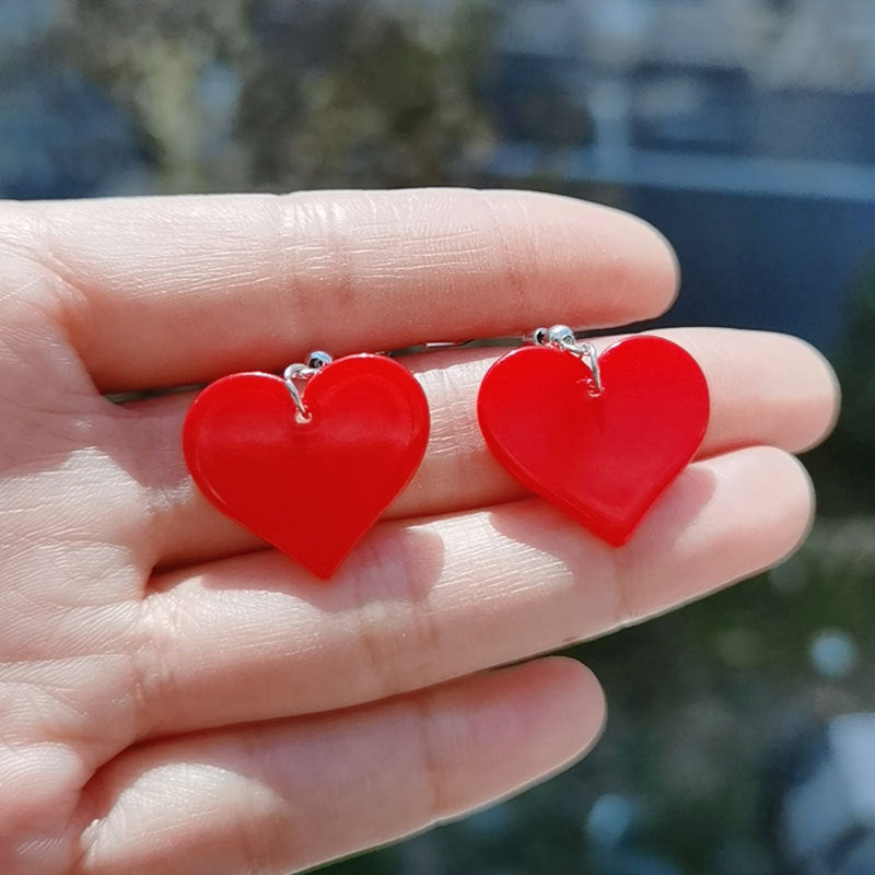 Charming Heart-Shaped Dangle Earrings Kalsten