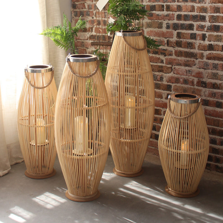 Stylish lantern made of woven material Kalsten