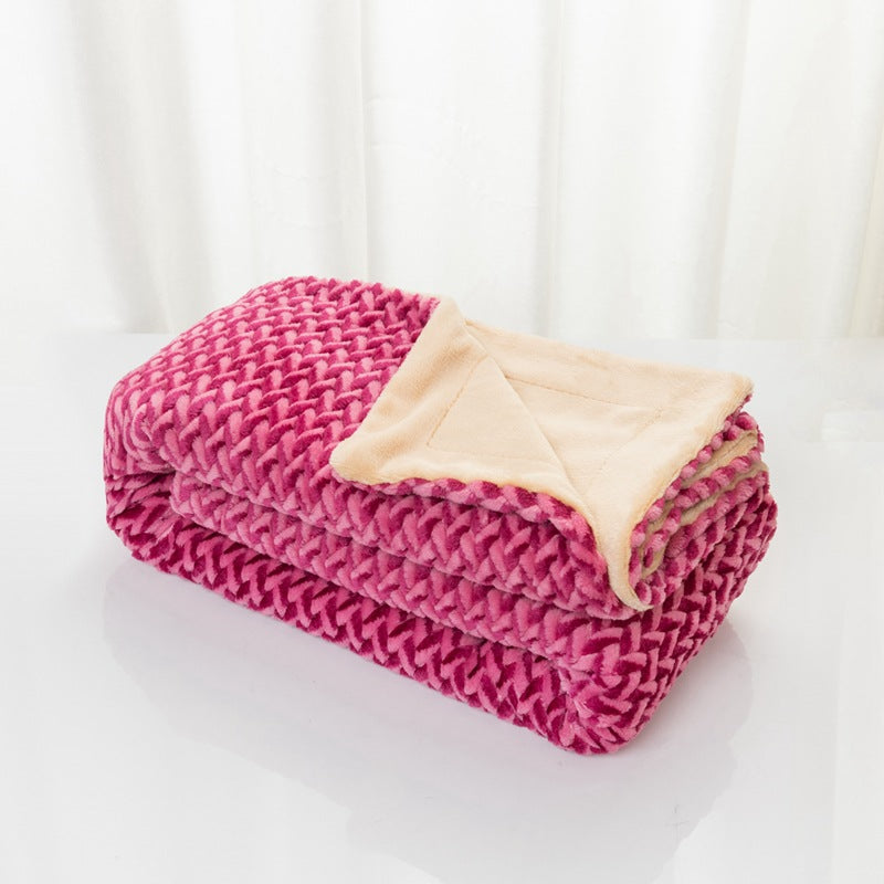 Women's cuddly blanket with elegant cable pattern Kalsten