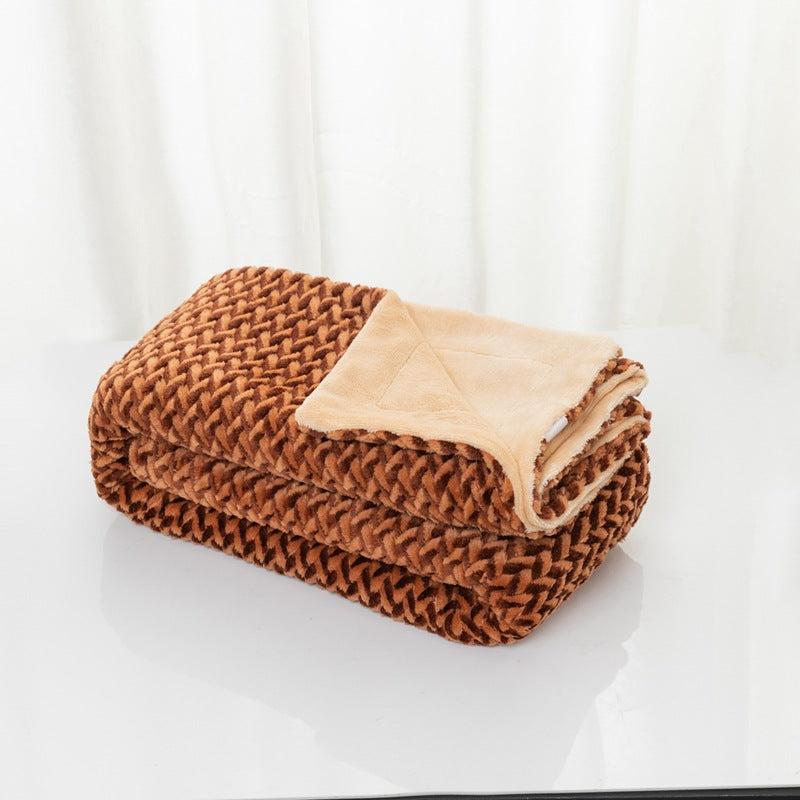 Women's cuddly blanket with elegant cable pattern Kalsten
