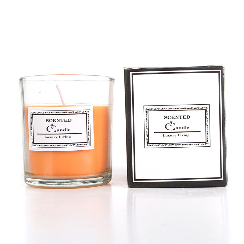 Aromatic Lavender-Scented Glass Candle in Gift Box