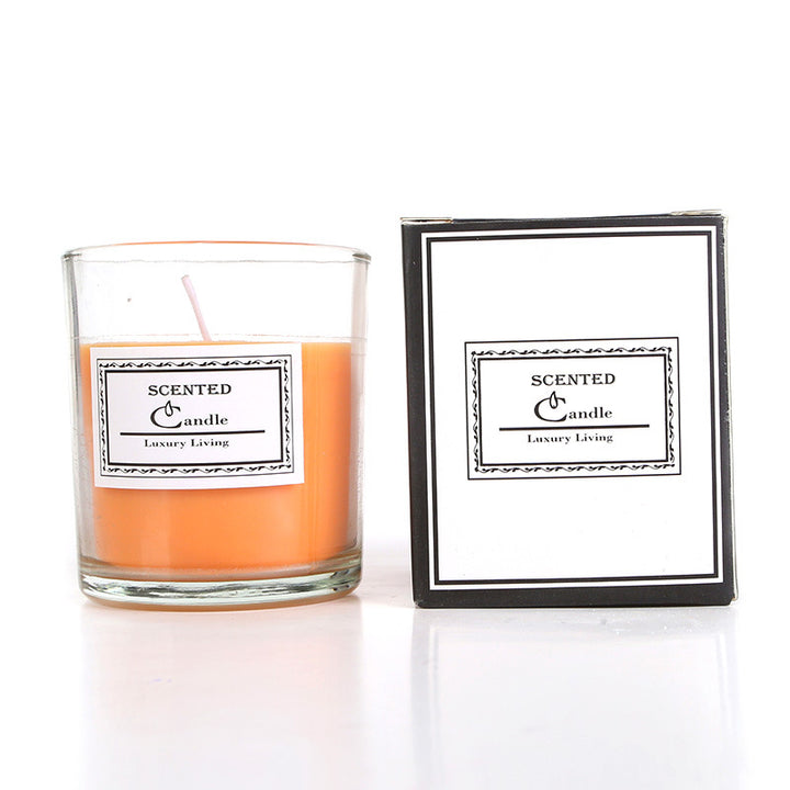Aromatic Lavender-Scented Glass Candle in Gift Box