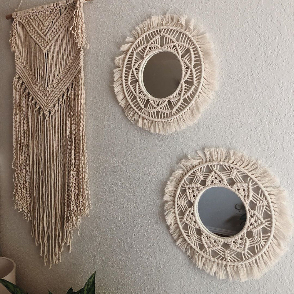 Decorative Macrame Wall Mirror Kalsten