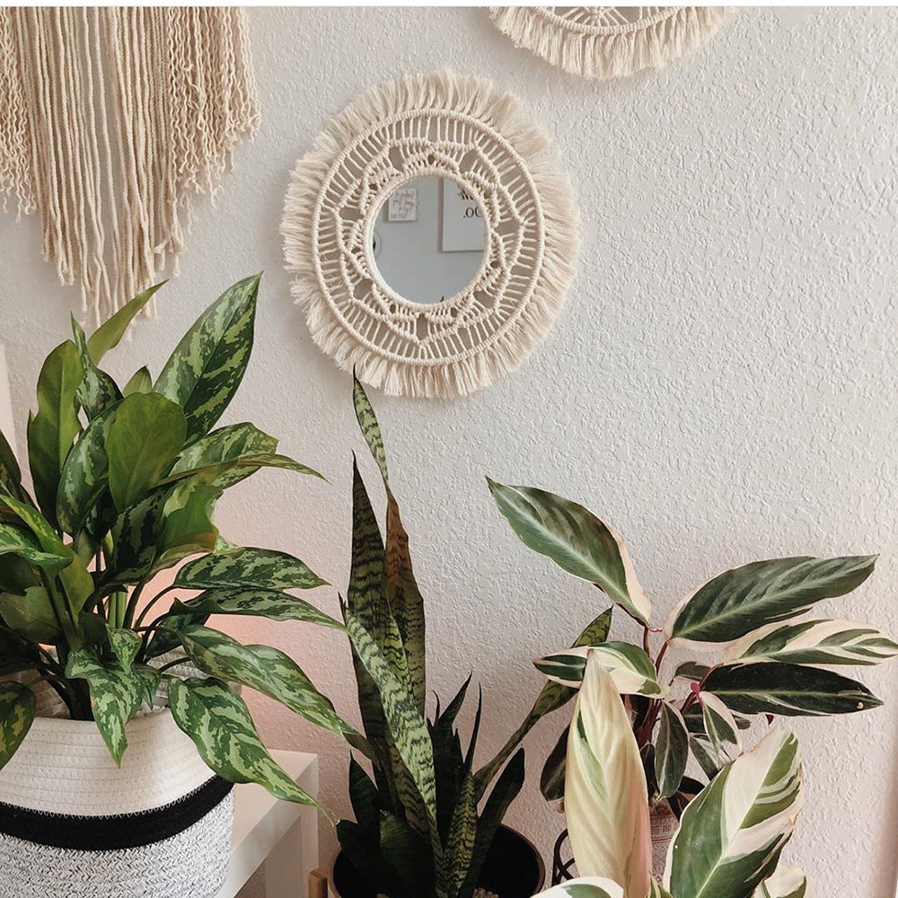 Decorative Macrame Wall Mirror Kalsten