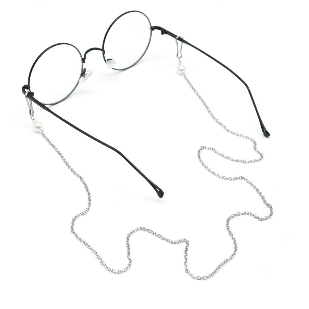 Elegant Pearl-Embellished Eyewear Chain Kalsten
