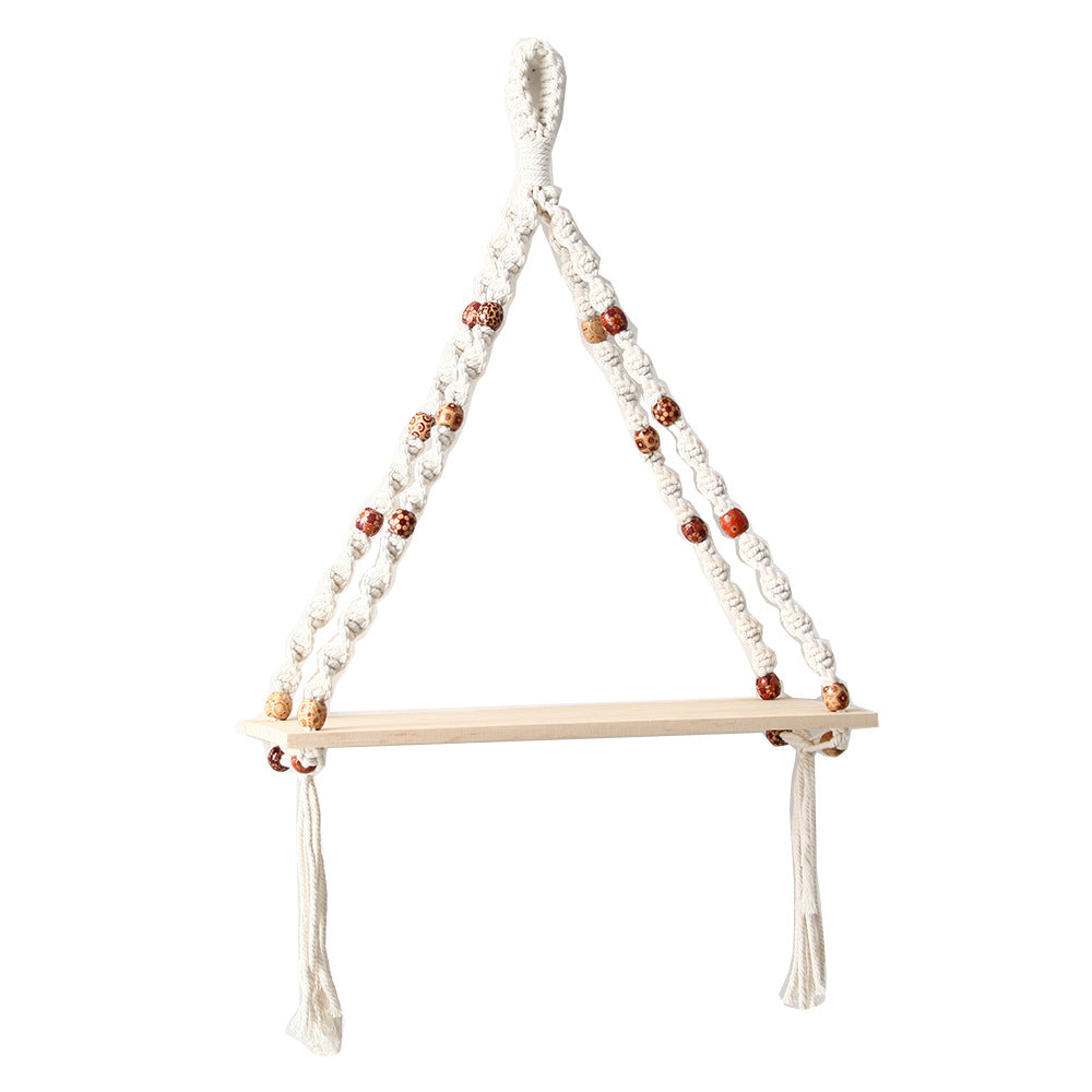 Macrame Hanging Wood Shelf Kalsten