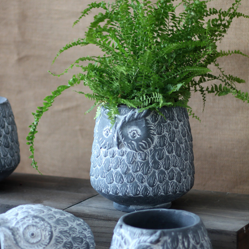 Decorative Owl Ceramic Pot Kalsten