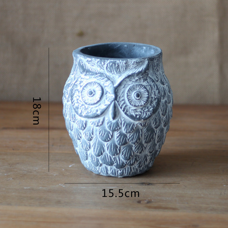 Decorative Owl Ceramic Pot Kalsten