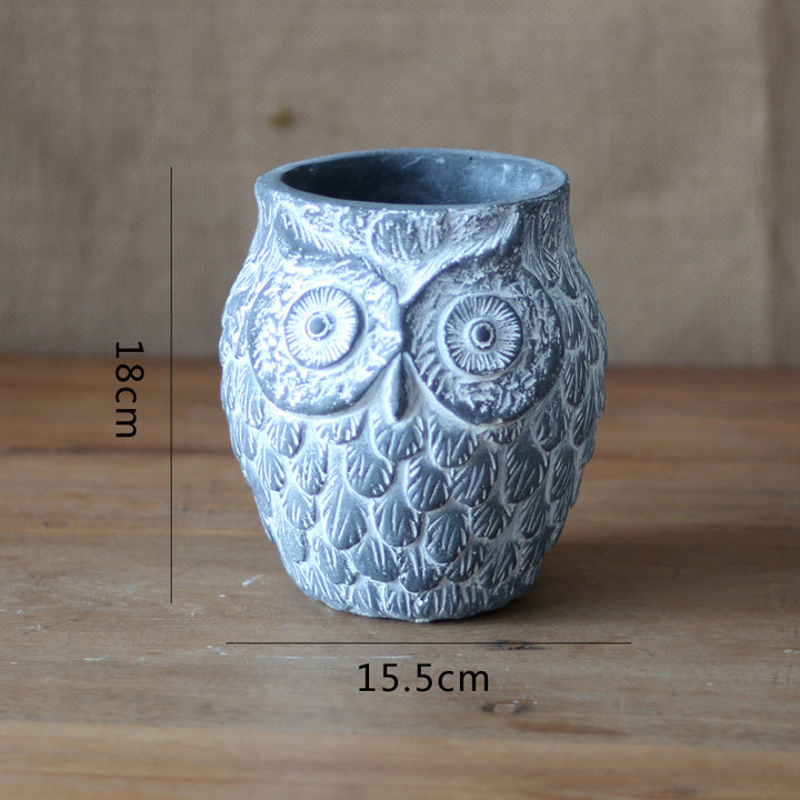 Decorative Owl Ceramic Pot Kalsten