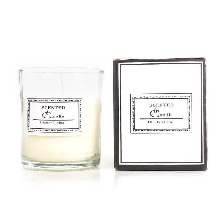 Aromatic Lavender-Scented Glass Candle in Gift Box