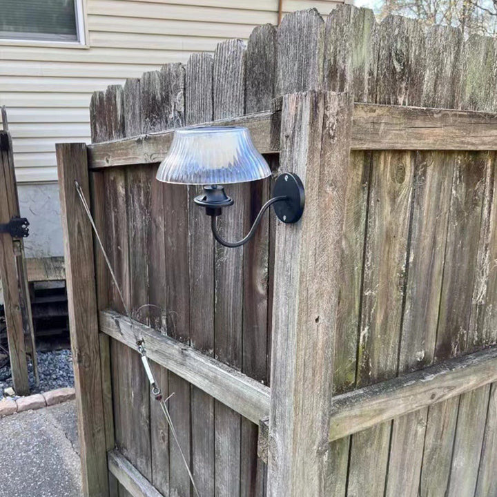 Contemporary Retro Solar Iron Alloy Plastic LED Waterproof Wall Sconce Lamp For Outdoor | Kalsten