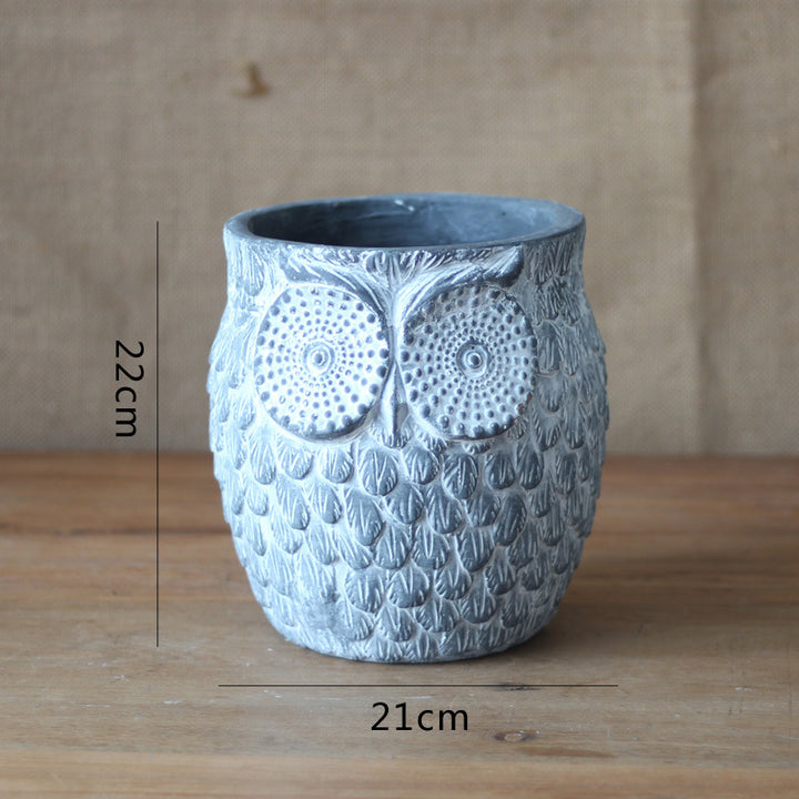 Decorative Owl Ceramic Pot Kalsten