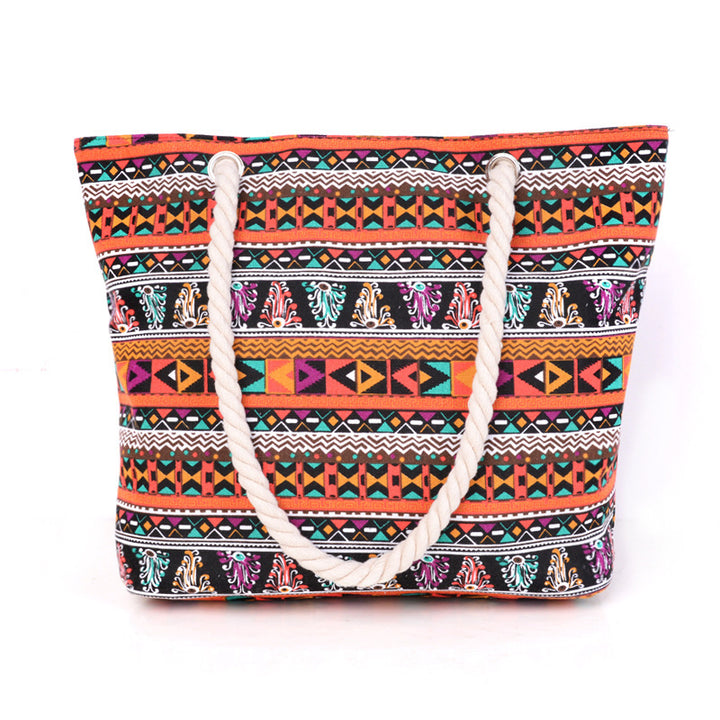 Fashionable beach bag with ethnic pattern Kalsten