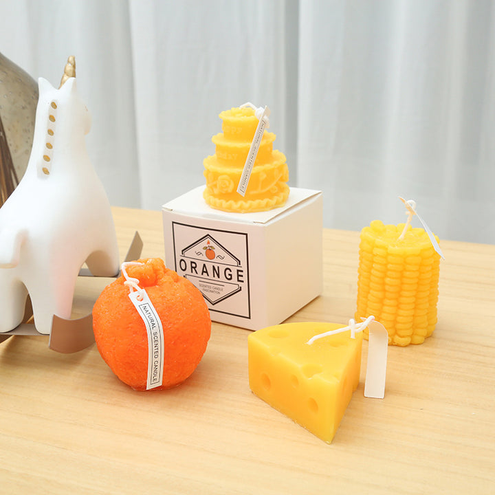 Hand-Poured Fruit-Shaped & Textured Decorative Soy Wax Candle