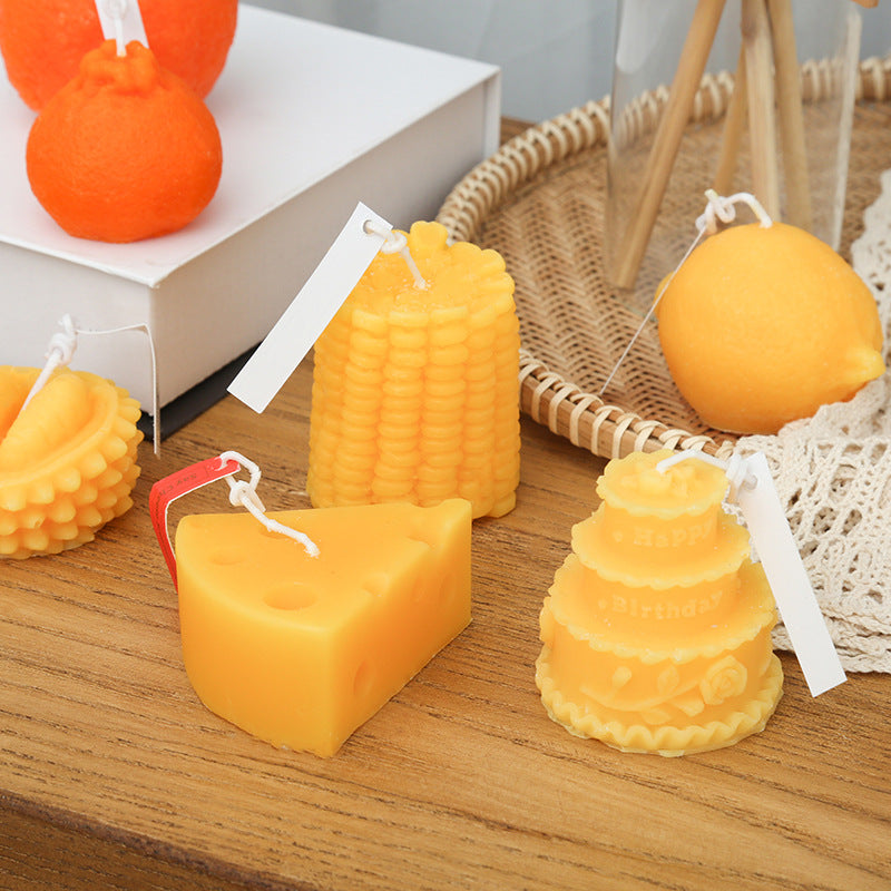 Hand-Poured Fruit-Shaped & Textured Decorative Soy Wax Candle