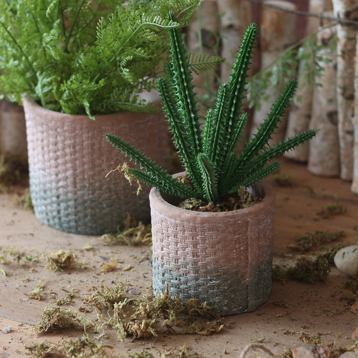 Decorative flower pot with woven design Kalsten